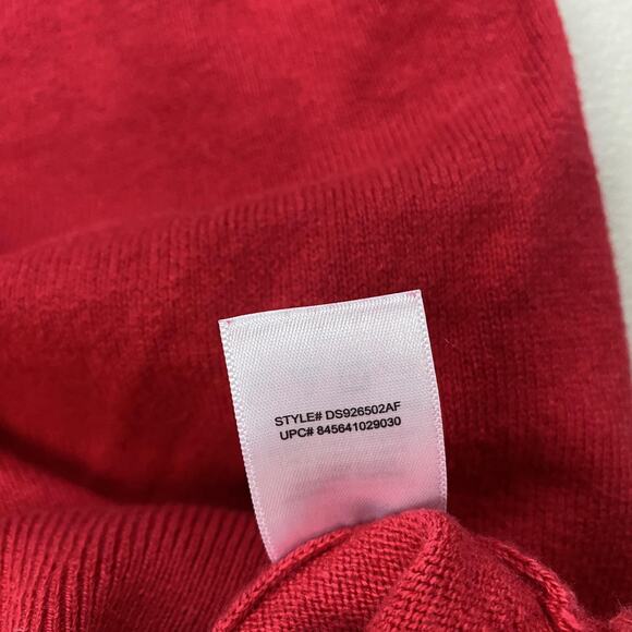Alan Flusser Sweater Mens XL Red Cotton Cashmere V Neck Old Money Academia Prep - Picture 9 of 11
